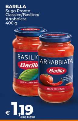 BARILLA Sugo Pronto Classico/Basilico/Arrabbiata