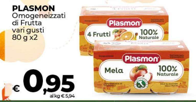 PLASMON Omogeneizzati di Frutta