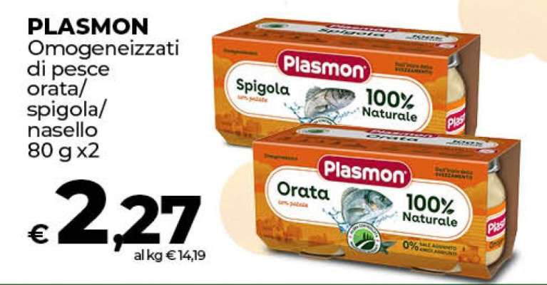 PLASMON Omogeneizzati di pesce orata/spigola/nasello