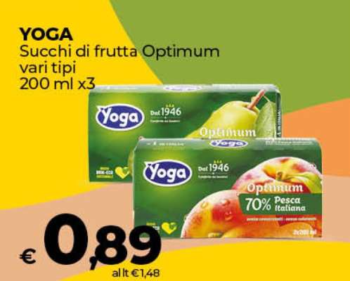 YOGA Succhi di frutta Optimum vari tipi
