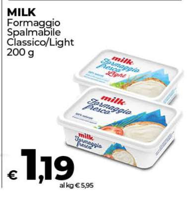 MILK Formaggio Spalmabile Classico/Light 200 g