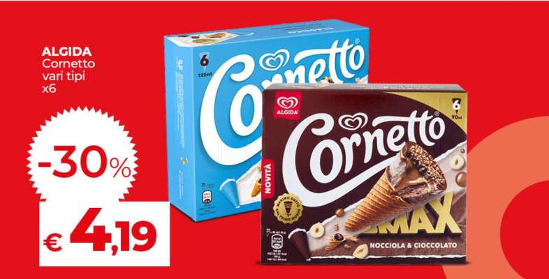 ALGIDA Cornetto vari tipi x6