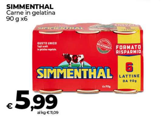 SIMMENTHAL Carne in gelatina