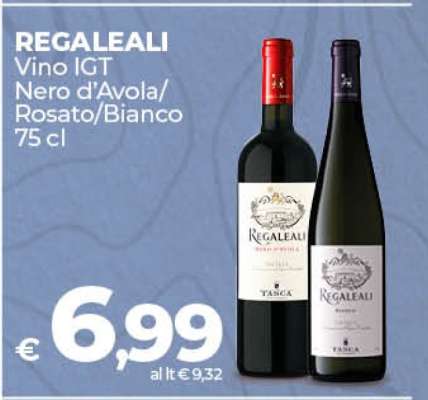 REGALEALI Vino IGT Nero d'Avola/Rosato/Bianco 75 cl