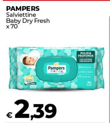 PAMPERS Salviettine Baby Dry Fresh x 70