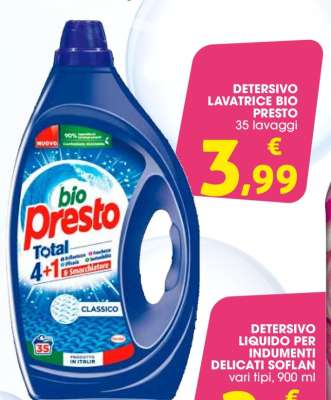 Detersivo Lavatrice Bio Presto