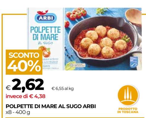 POLPETTE DI MARE AL SUGO ARBI