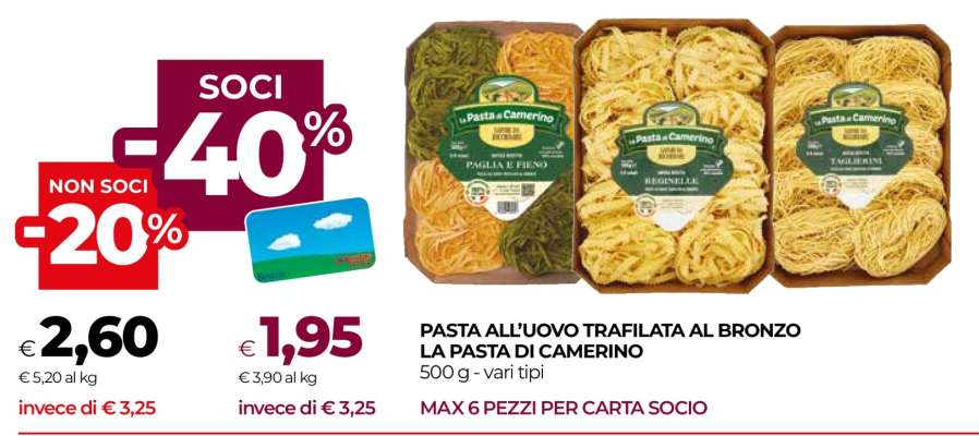 Pasta all'Uovo Trafilata al Bronzo La Pasta di Camerino