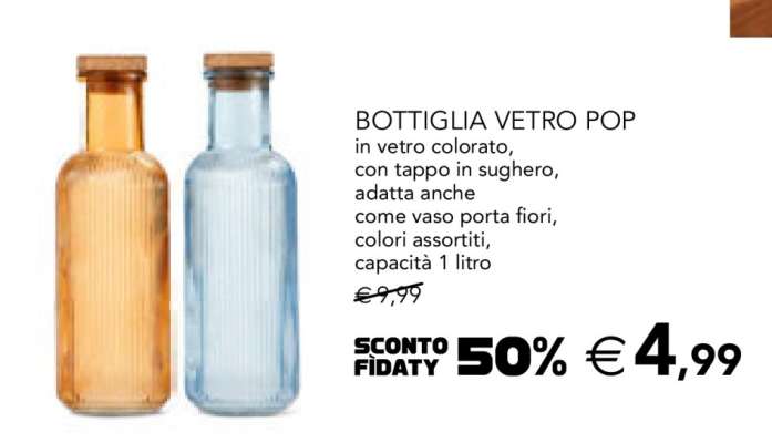 BOTTIGLIA VETRO POP
