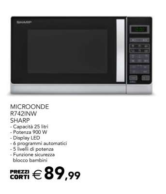 MICROONDE R742INW SHARP