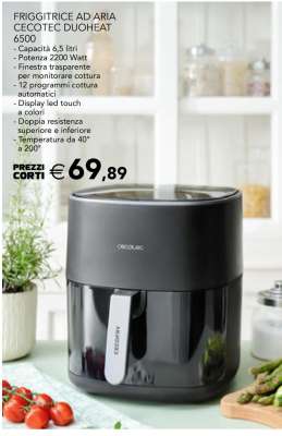 FRIGGITRICE AD ARIA CECOTEC DUOHEAT 6500