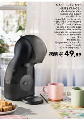 MACCHINA CAFFÈ KRUPS KP1A3BK