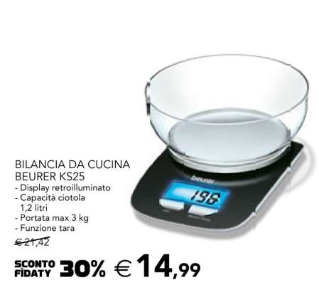 BILANCIA DA CUCINA BEURER KS25