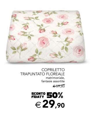COPRILETTO TRAPUNTATO FLOREALE