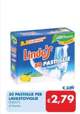 50 PASTIGLIE PER LAVASTOVIGLIE