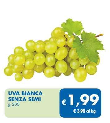 Uva bianca senza semi