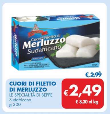 CUORI DI FILETTO DI MERLUZZO