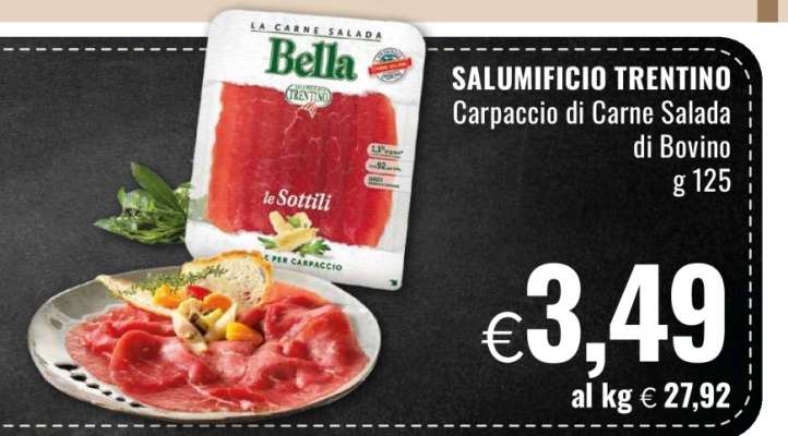 SALUMIFICIO TRENTINO Carpaccio di Carne Salada di Bovino
