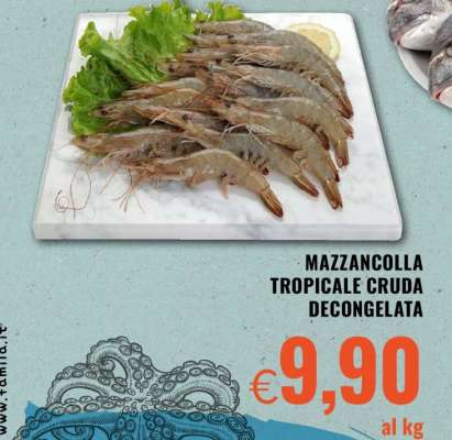 Mazzancolla Tropicale Cruda Decongelata