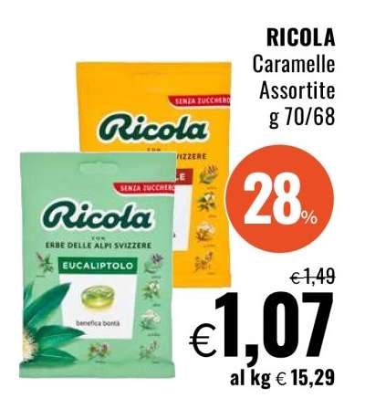 RICOLA Caramelle Assortite