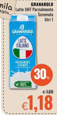 GRANAROLO Latte UHT Parzialmente Scremato litri 1