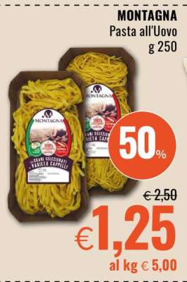 MONTAGNA Pasta all'Uovo