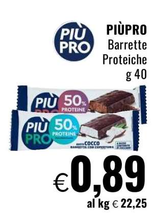 PIÙPRO Barrette Proteiche