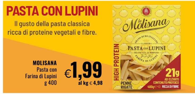 MOLISANA Pasta con Farina di Lupini