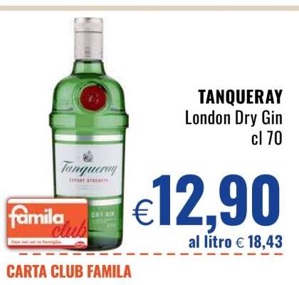 TANQUERAY London Dry Gin cl 70