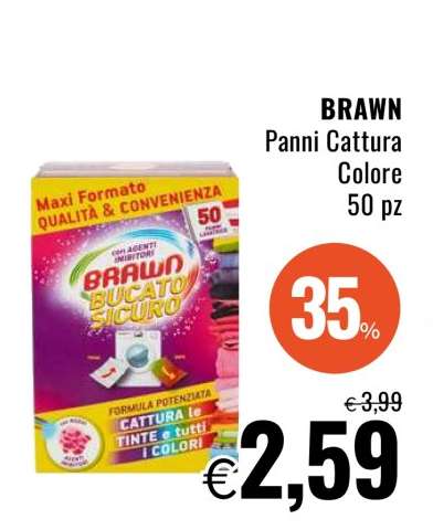 BRAWN Panni Cattura Colore 50 pz