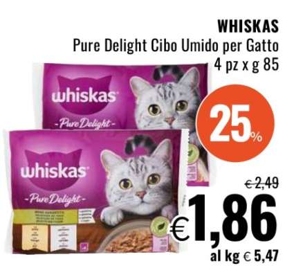 WHISKAS Pure Delight Cibo Umido per Gatto