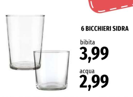 6 BICCHIERI SIDRA bibita