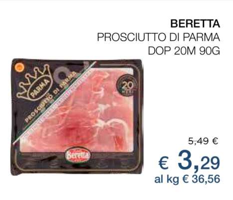 BERETTA PROSCIUTTO DI PARMA DOP 20M 90G