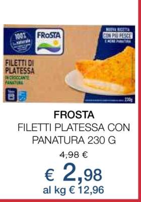 FROSTA FILETTI PLATESSA CON PANATURA 230 G