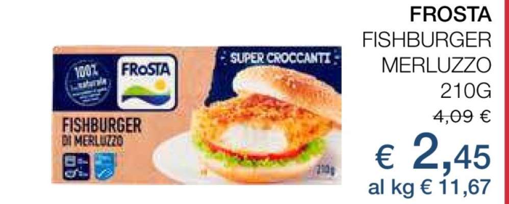 FROSTA FISHBURGER MERLUZZO 210G