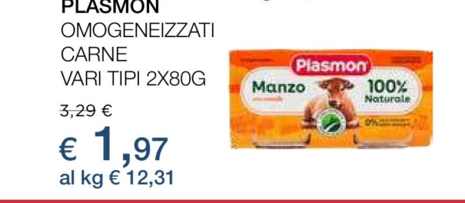 PLASMON OMOGENEIZZATI CARNE
