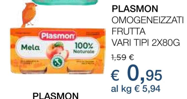 PLASMON OMOGENEIZZATI FRUTTA