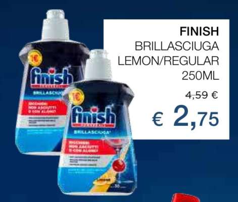 FINISH BRILLASCIUGA LEMON/REGULAR 250ML