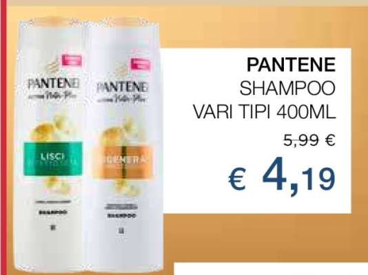 PANTENE SHAMPOO VARI TIPI 400ML