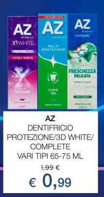 AZ DENTIFRICIO PROTEZIONE/3D WHITE/COMPLETE