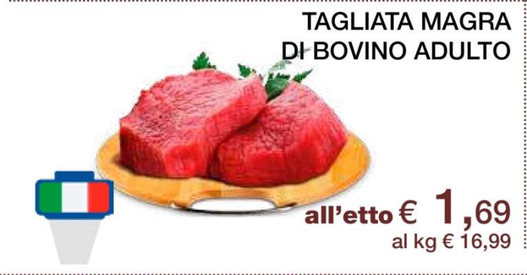 TAGLIATA MAGRA DI BOVINO ADULTO