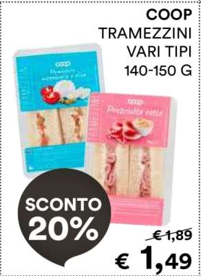 COOP TRAMEZZINI VARI TIPI
