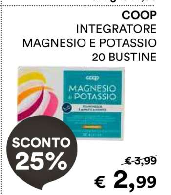 COOP INTEGRATORE MAGNESIO E POTASSIO 20 BUSTINE