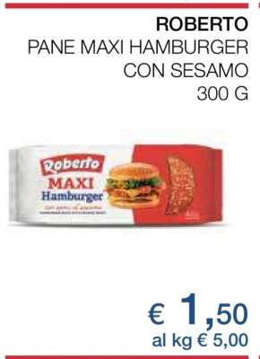 ROBERTO PANE MAXI HAMBURGER CON SESAMO