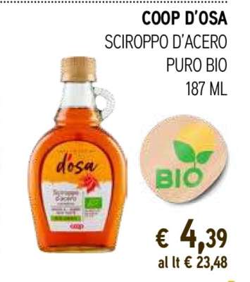COOP D’OSA SCIROPPO D’ACERO PURO BIO