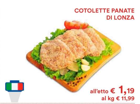 COTOLETTE PANATE DI LONZA