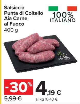Salsiccia Punta di Coltello Aia Carne al Fuoco
