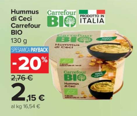 Hummus di Ceci Carrefour Bio