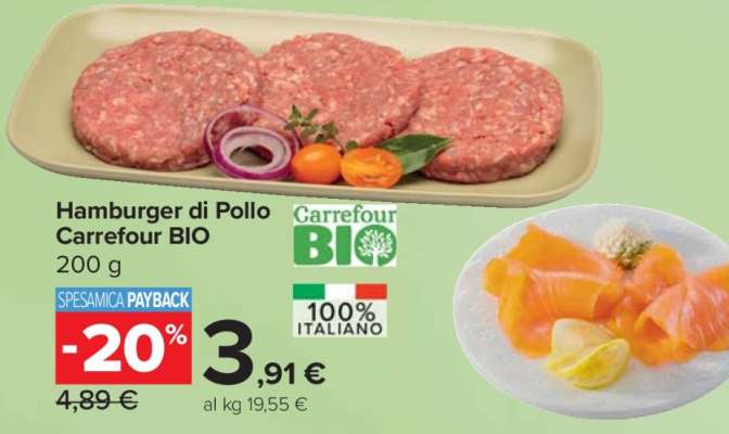 Hamburger di Pollo Carrefour BIO