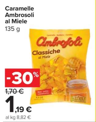 Caramelle Ambrosoli al Miele